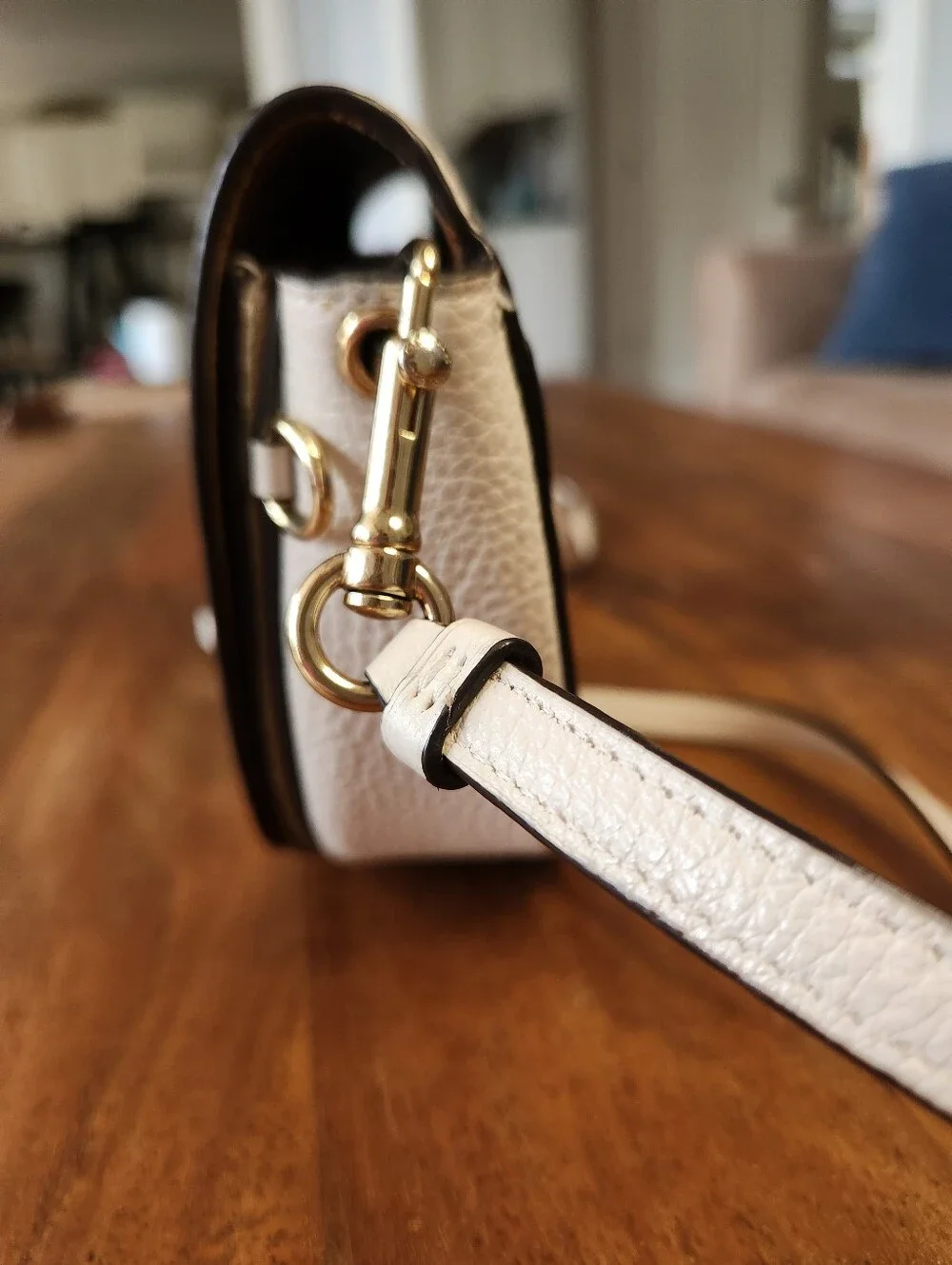 Coach Ellen Pebbled Leather Crossbody Bag In Chalk
